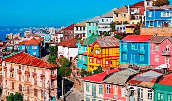 Colourful houses, Valparaiso, Chile