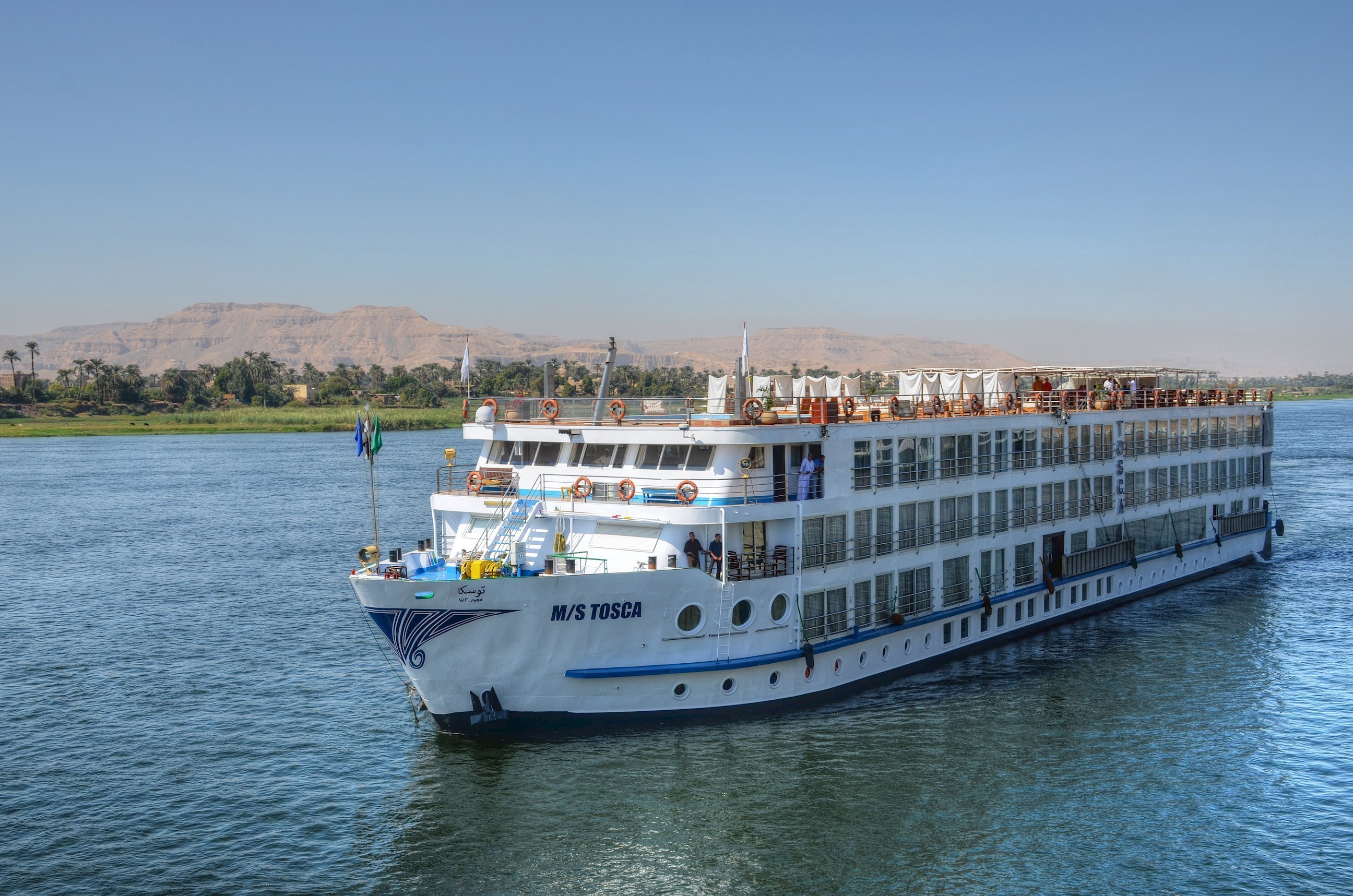 Tosca Nile Cruise Ship in Aswan, Egypt.