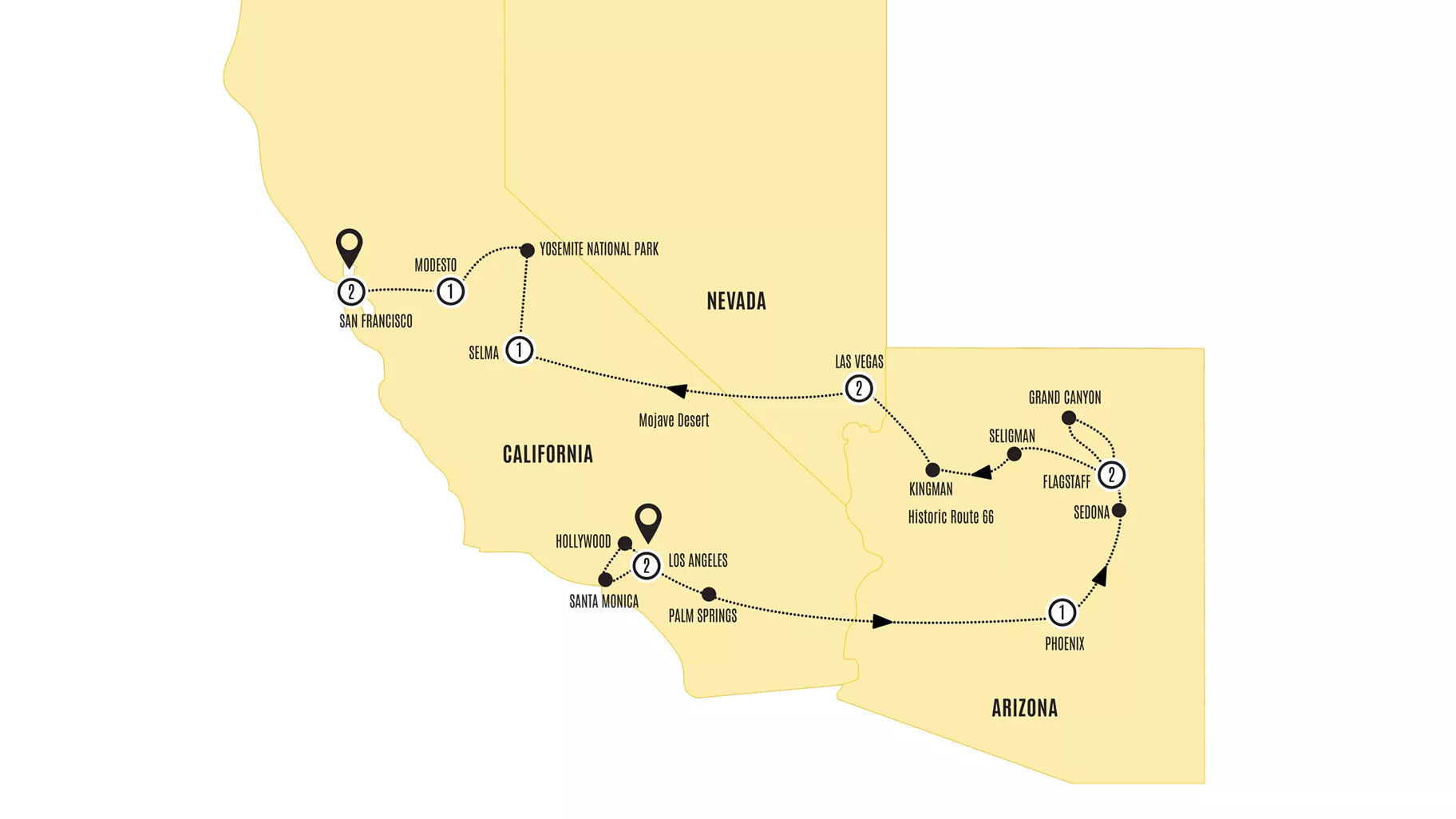 Best West Guided Tour Map 2025