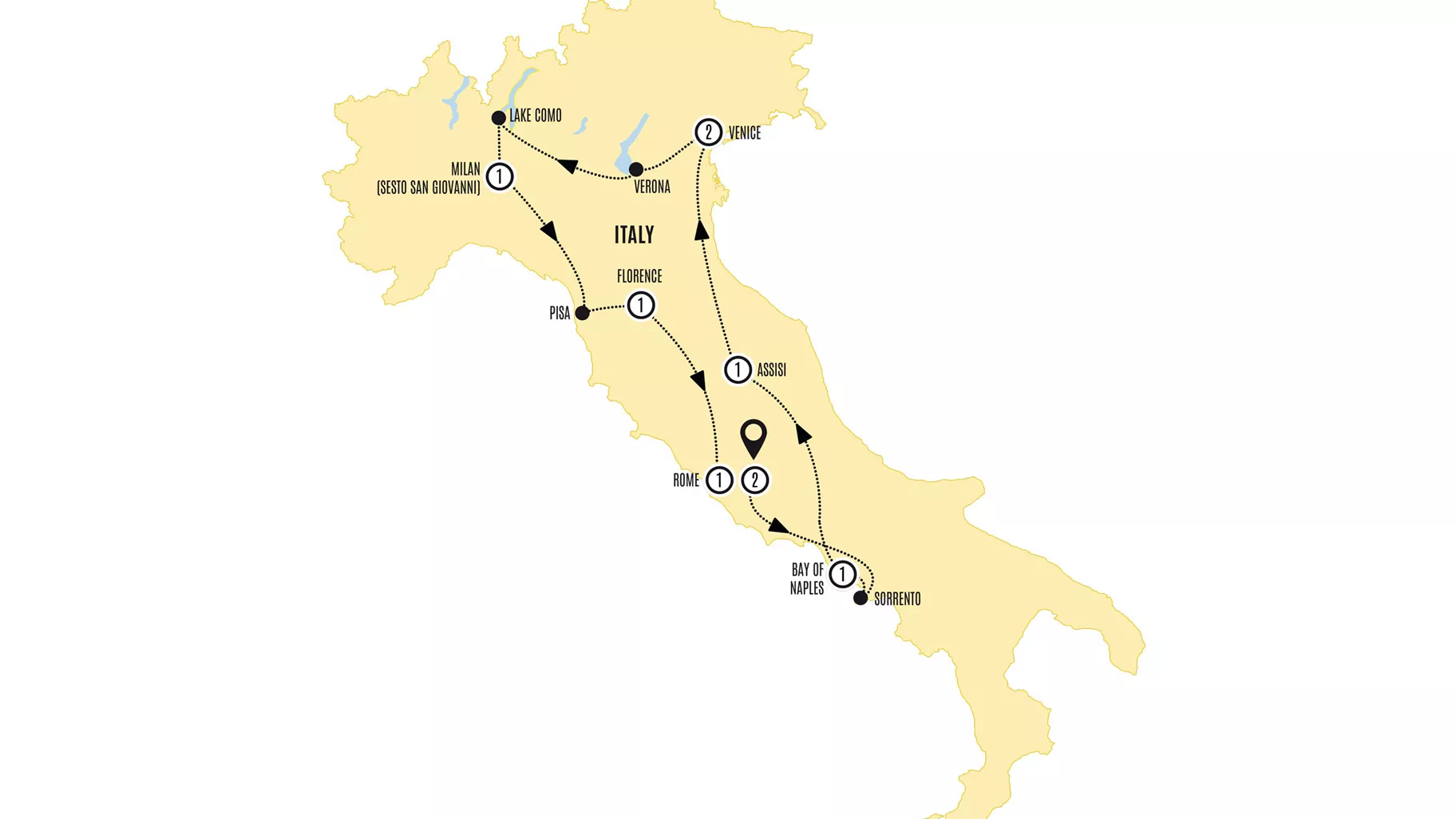 Italian Scene Guided Tour Map 2025