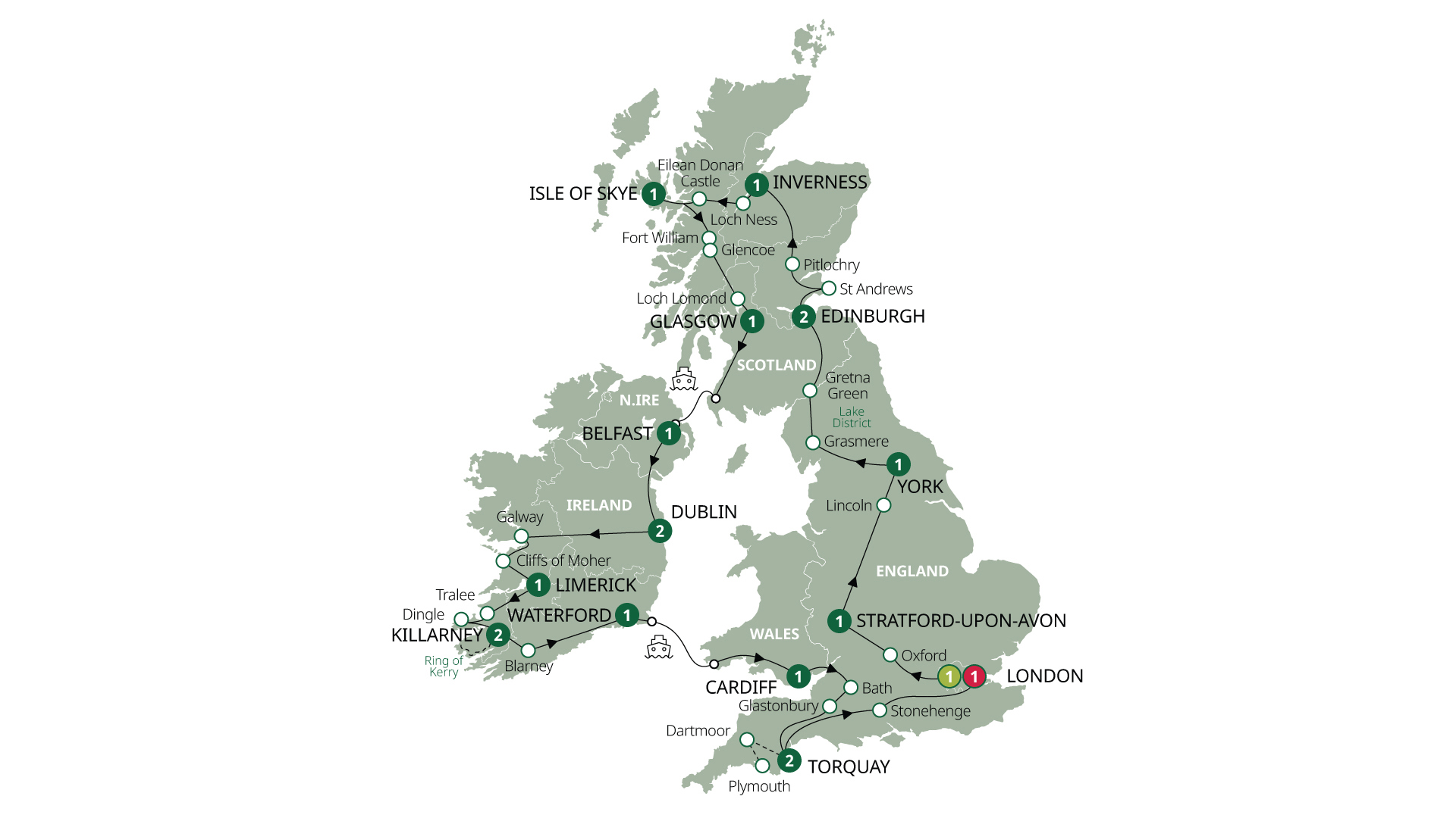 Map Romantic Britain And Ireland Guided Tour 2024 Bv