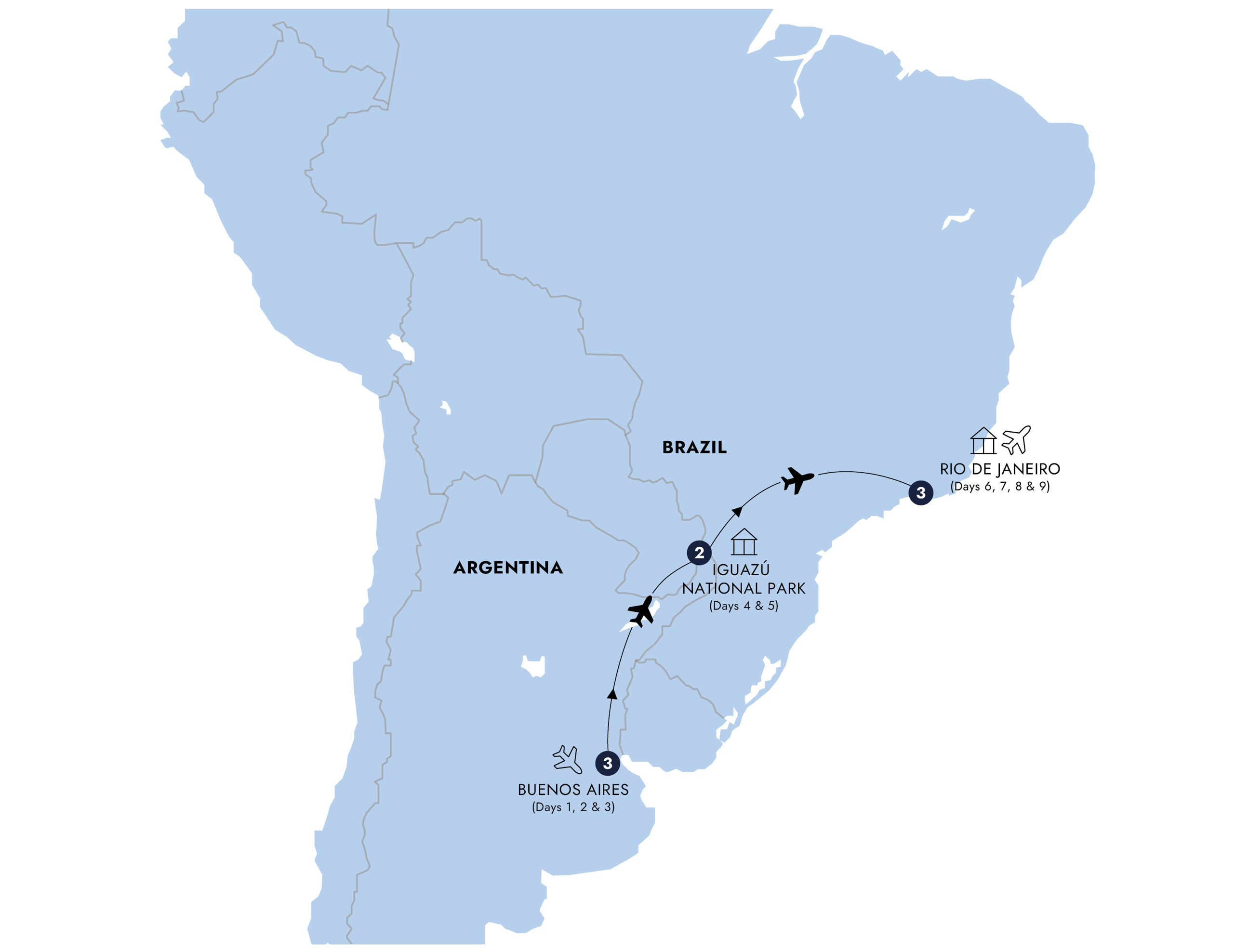 Map Contrasts Brazil Argentina Guided Tour 2026