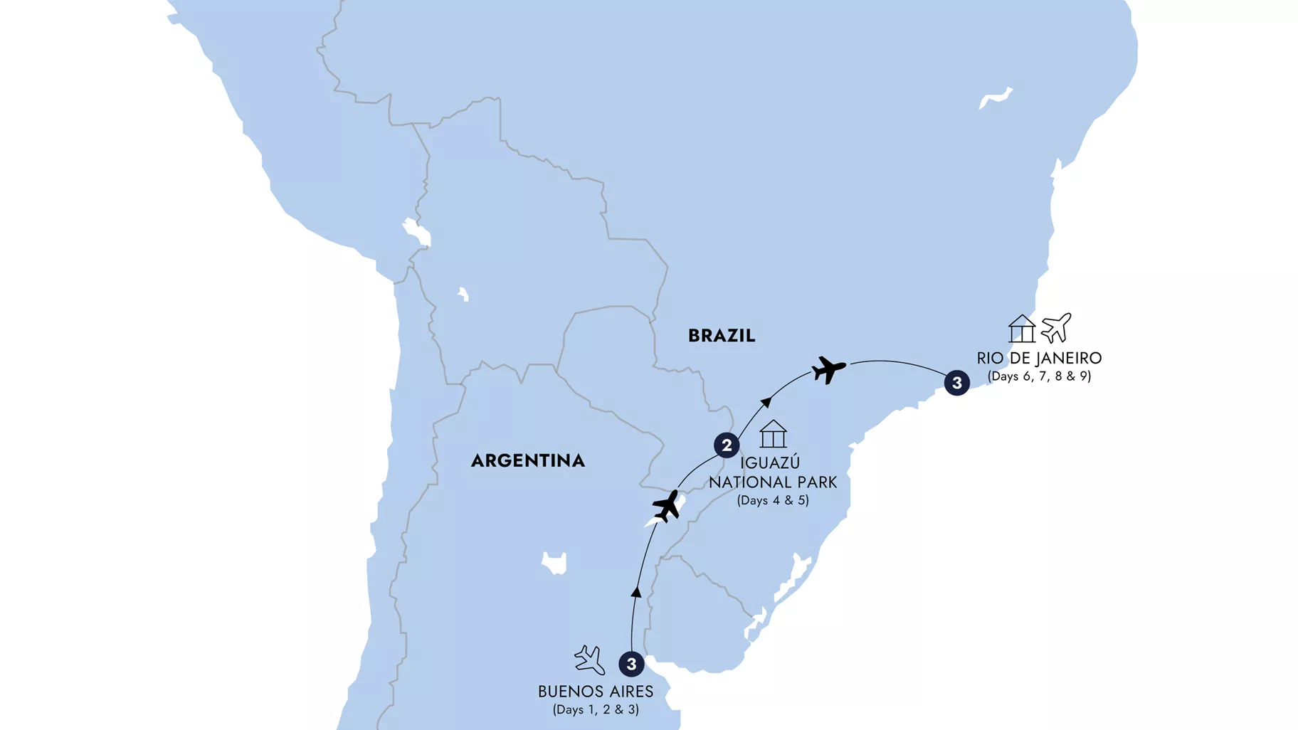 Map Contrasts Brazil Argentina Guided Tour 2026