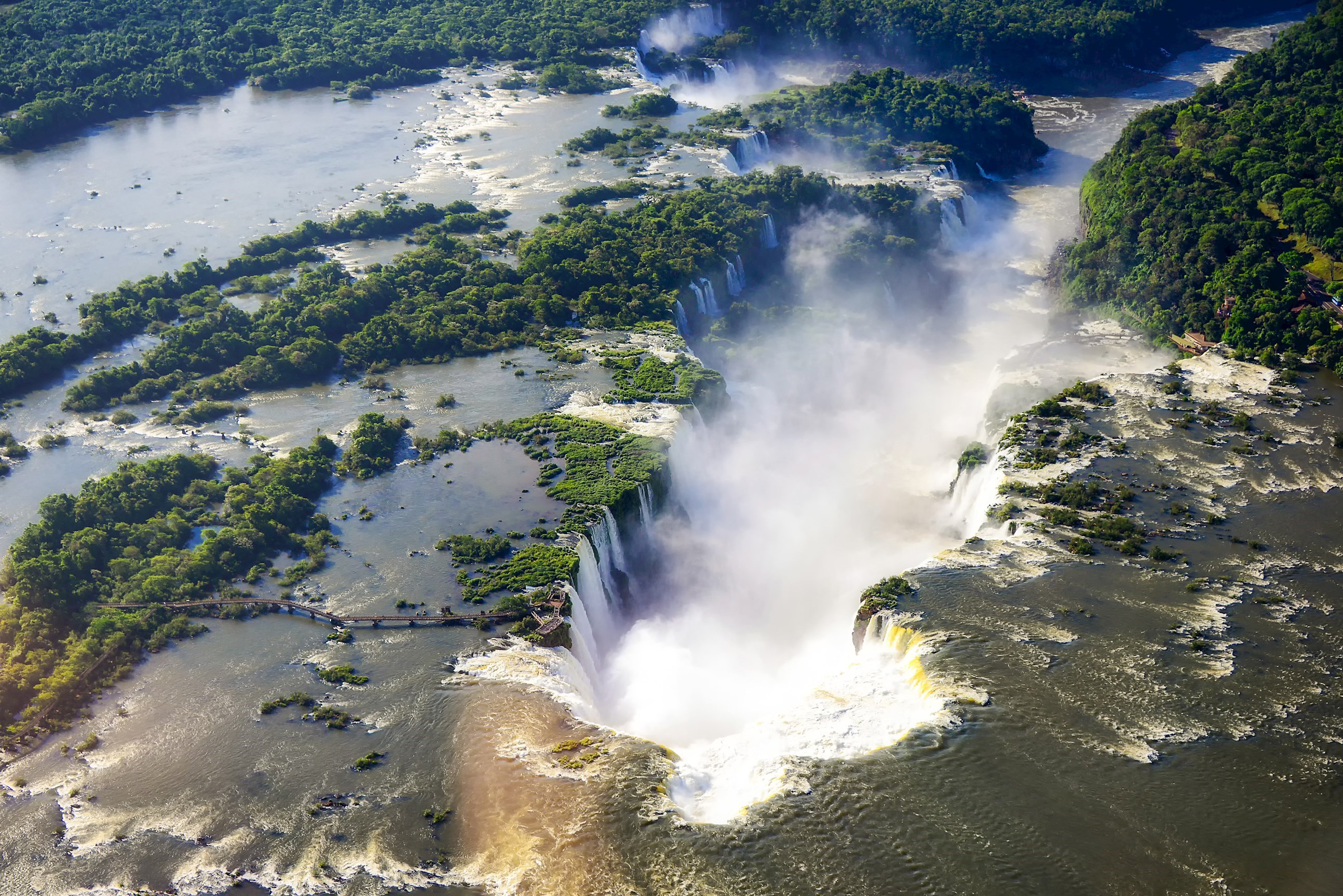 Aerial view of Iguazu Falls, Argentina
