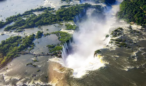 Aerial view of Iguazu Falls, Argentina