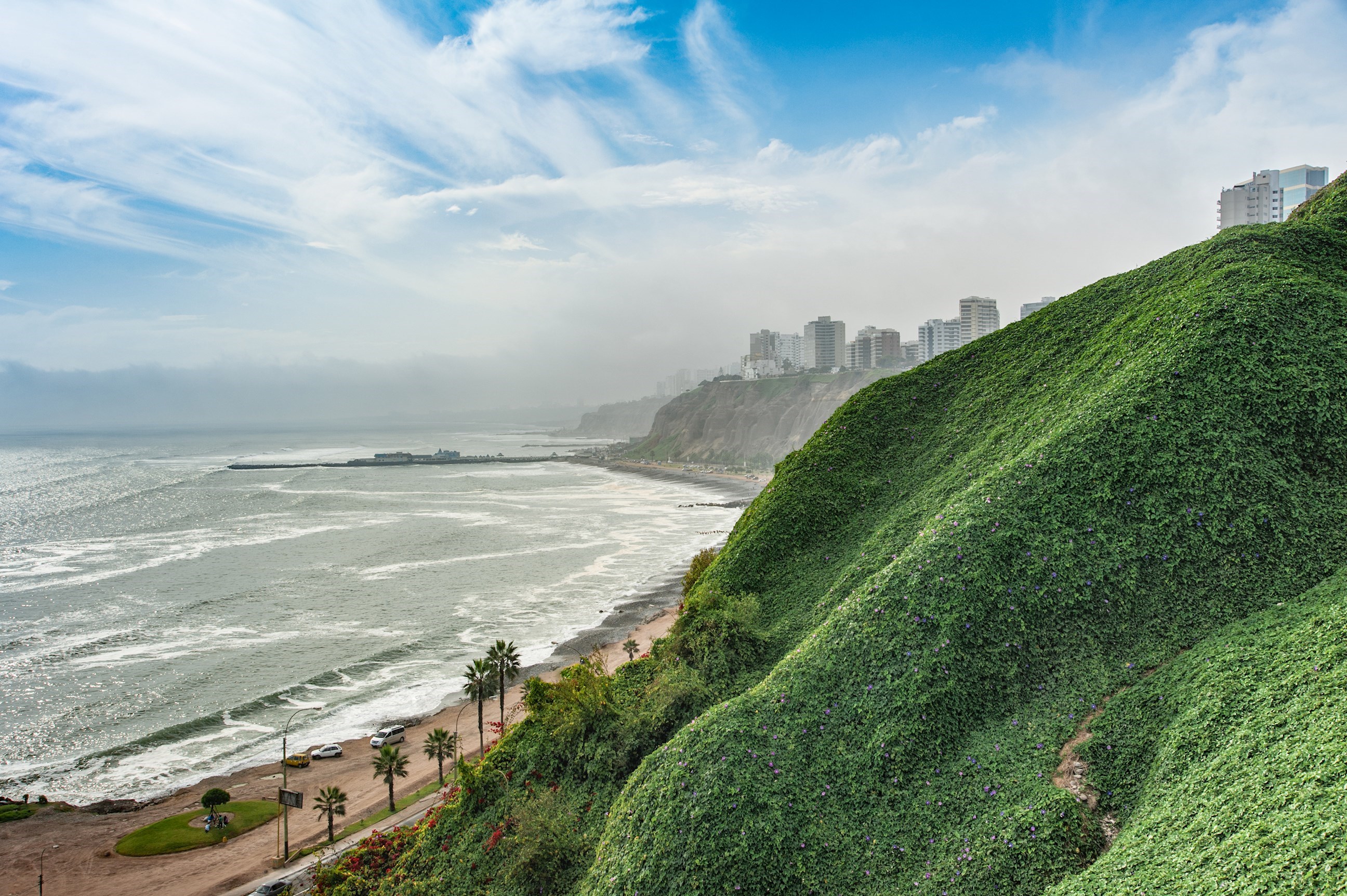 Beach in Miraflores neighbourhood, Lima, Peru
